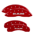 Picture of MGP 4 Caliper Covers Engraved Front & Rear RAM Red finish silver ch