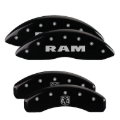Picture of MGP 4 Caliper Covers Engraved Front RAM Engraved Rear RAMHEAD Black finish silver ch