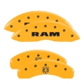 Picture of MGP 4 Caliper Covers Engraved Front RAM Engraved Rear RAMHEAD Yellow finish black ch