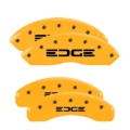 Picture of MGP 4 Caliper Covers Engraved Front & Rear Edge Yellow finish black ch