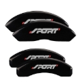 Picture of MGP 4 Caliper Covers Engraved Front & Rear No bolts/Sport Black finish silver ch