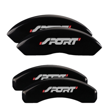 Picture of MGP 4 Caliper Covers Engraved Front & Rear No bolts/Sport Black finish silver ch
