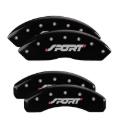 Picture of MGP 4 Caliper Covers Engraved Front & Rear SPORT Black finish silver ch