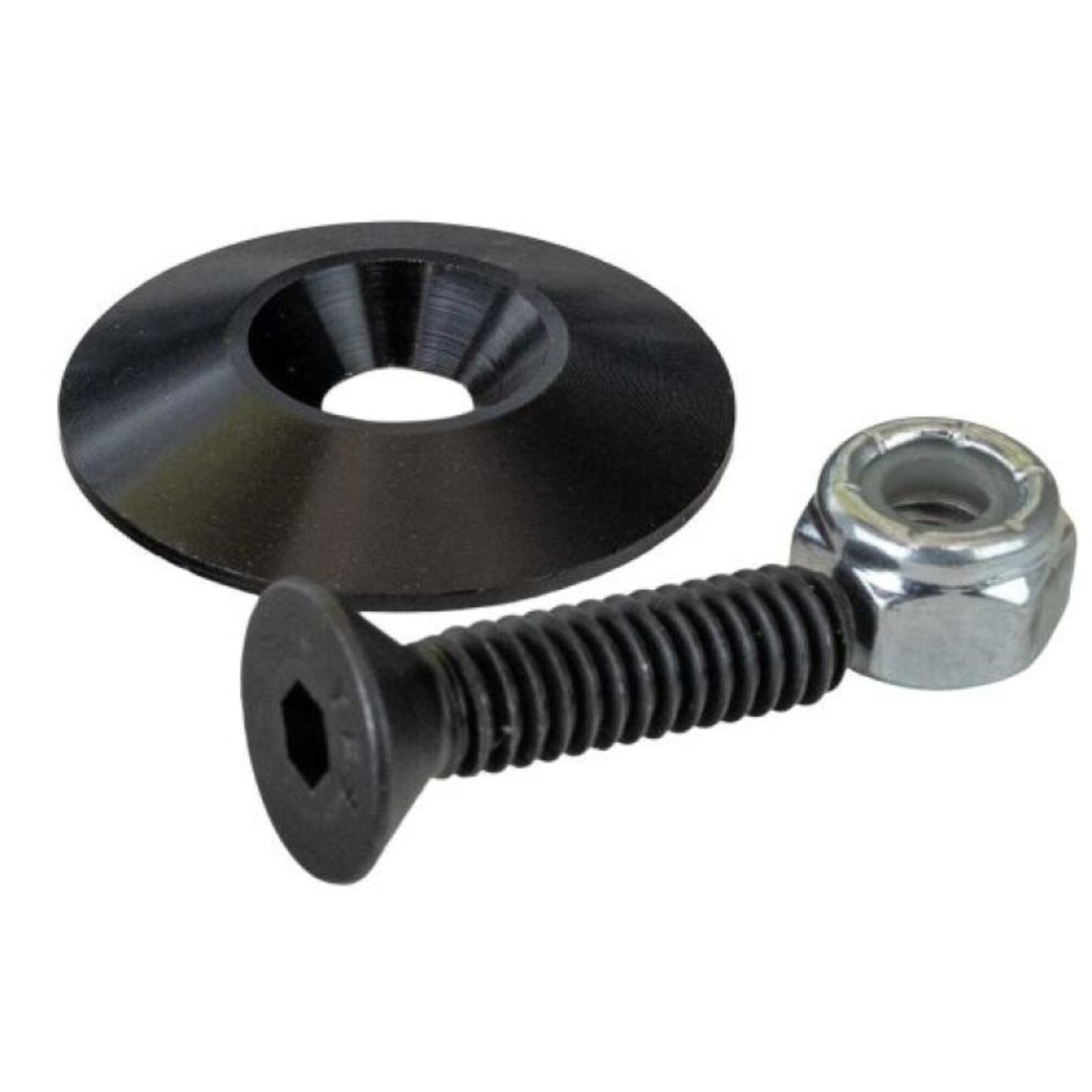 Picture of Moroso 1.25in Taper Washer - Black Anodized (10 Pack w/Hardware)