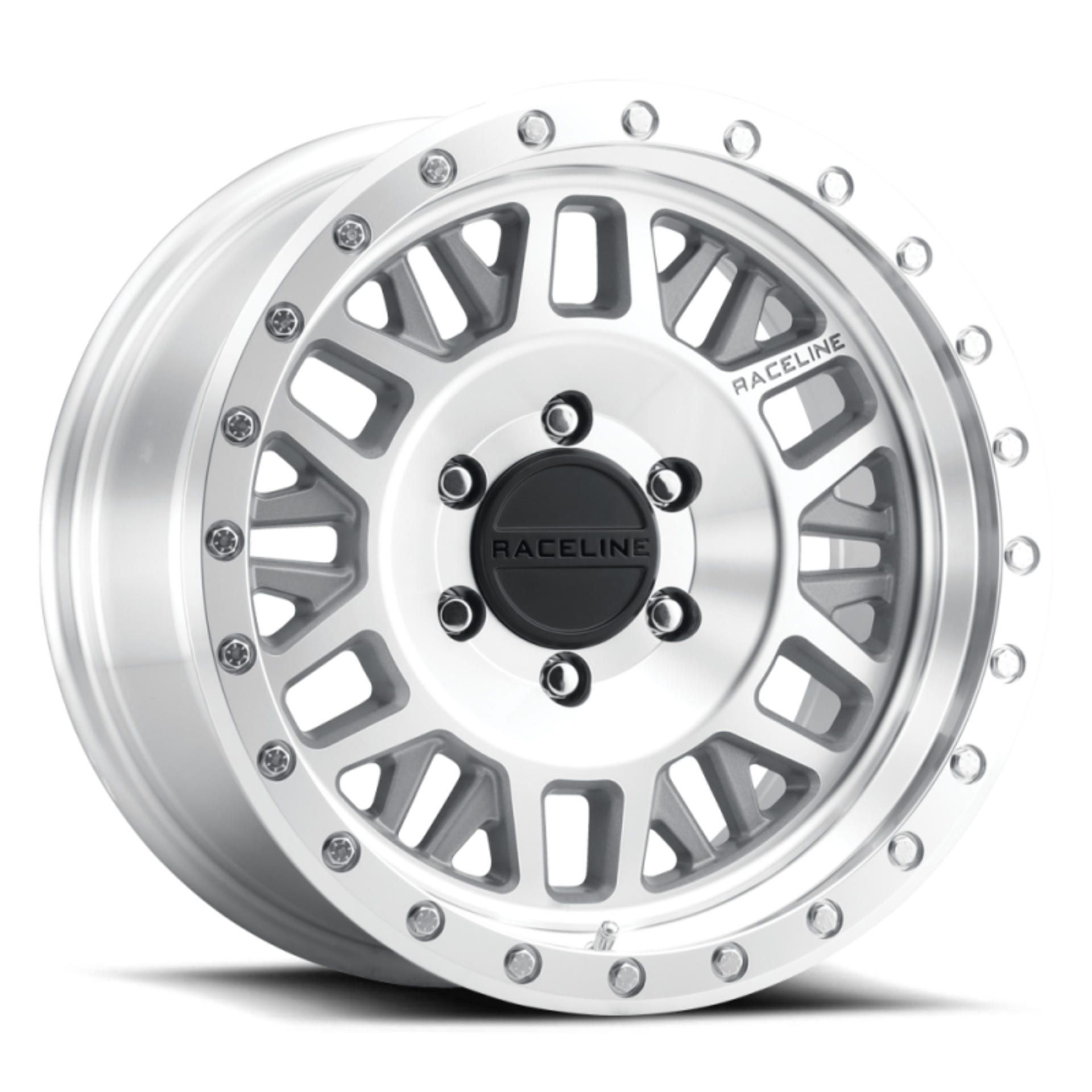 Picture of Raceline RT951M Ryno Machined 20x8.5in / 6x165.1 DBP/-6mm Offset/130.81mm Bore - Machined Beadlock