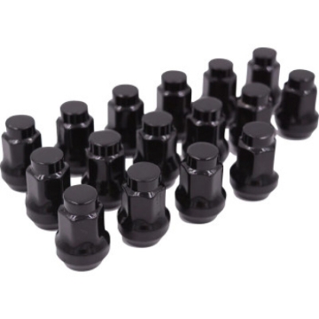 Picture of Raceline Conical Lug Nuts - 3/8in-24 - 16 Pack - Black