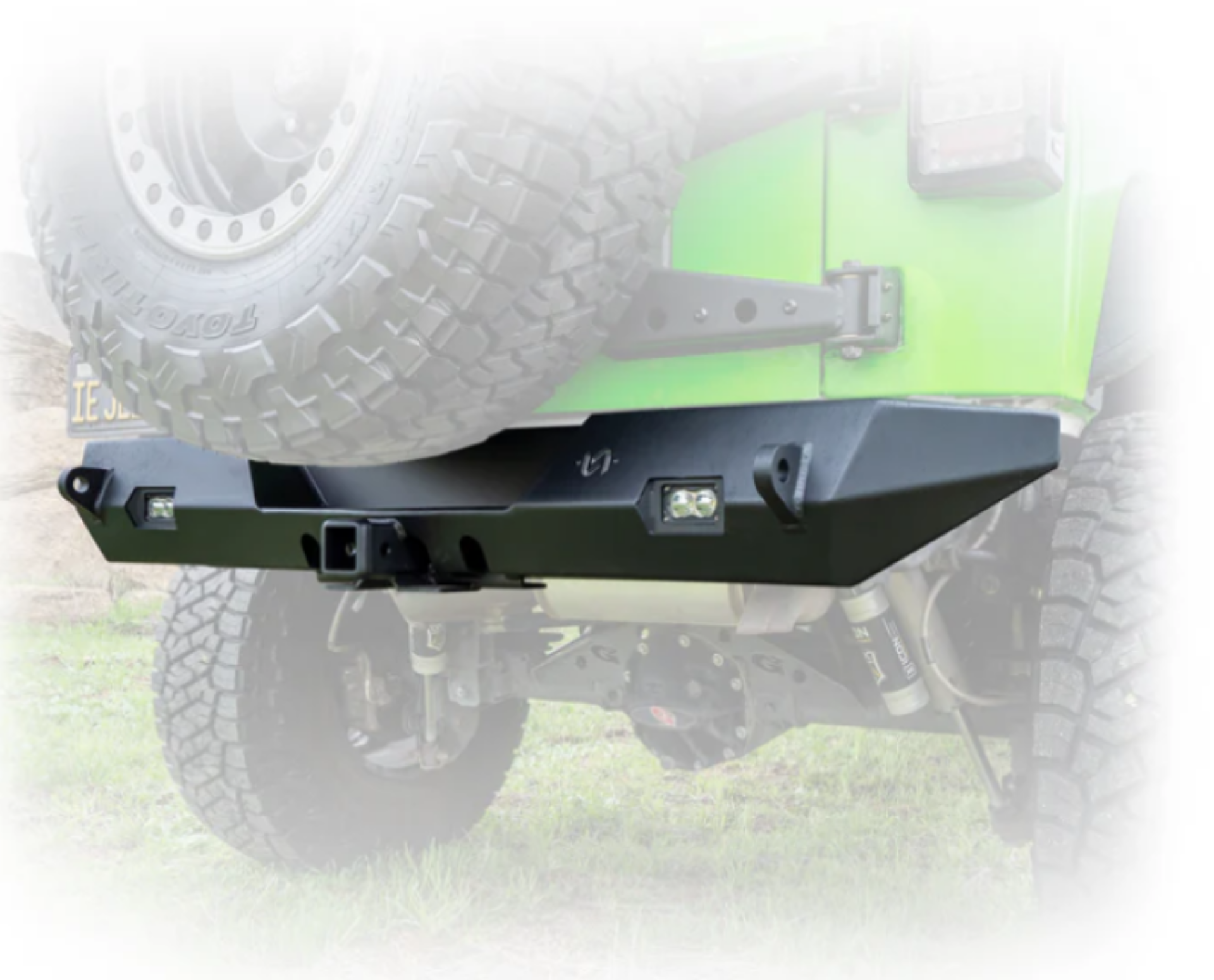 Picture of Turn Offroad 2007-2018 Jeep JK Rear Bumper with Hitch and Lights