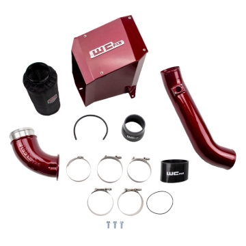 Picture of Wehrli 01-04 Duramax LB7 4in Intake Kit w/ Air Box Stage 2 - Sparkle Bomber Orange