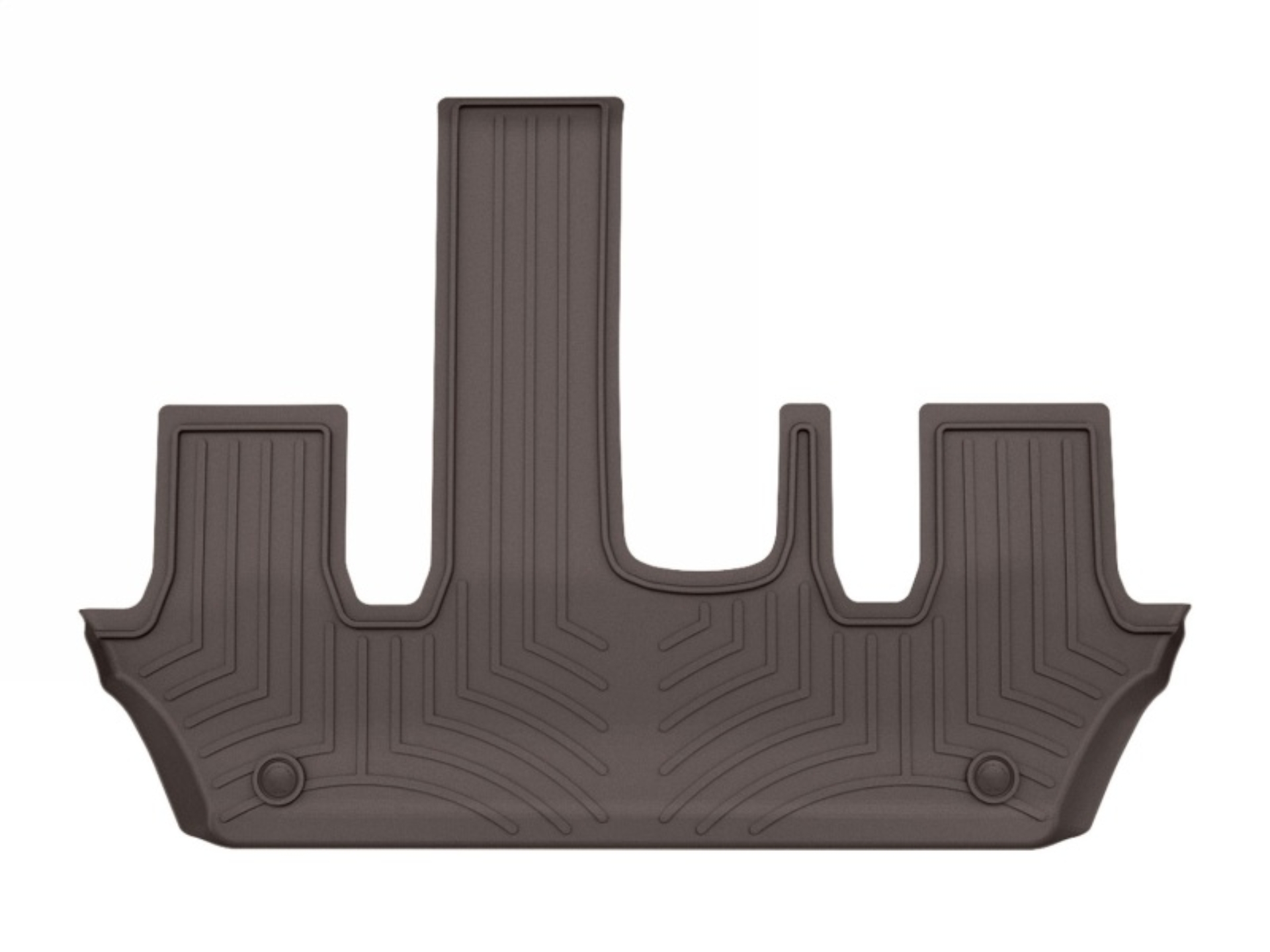 Picture of WeatherTech 2025 Nissan Armada/Infiniti QX80 2nd Row Bucket w/Mini Console Rear FloorLiner - Cocoa
