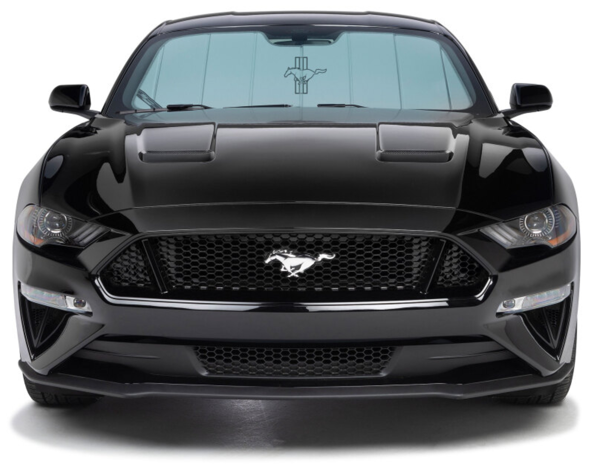 Picture of Covercraft 65-70 Ford Mustang Custom UVS100 Sunscreen w/ Black Mustang Logo