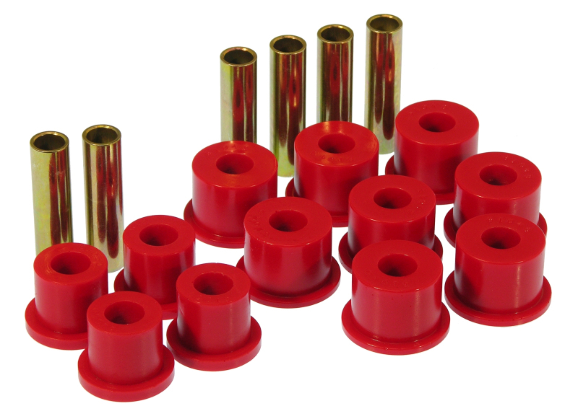 Picture of Prothane 88-98 GM 2/4wd Rear Spring & Shackle Bushings - Red
