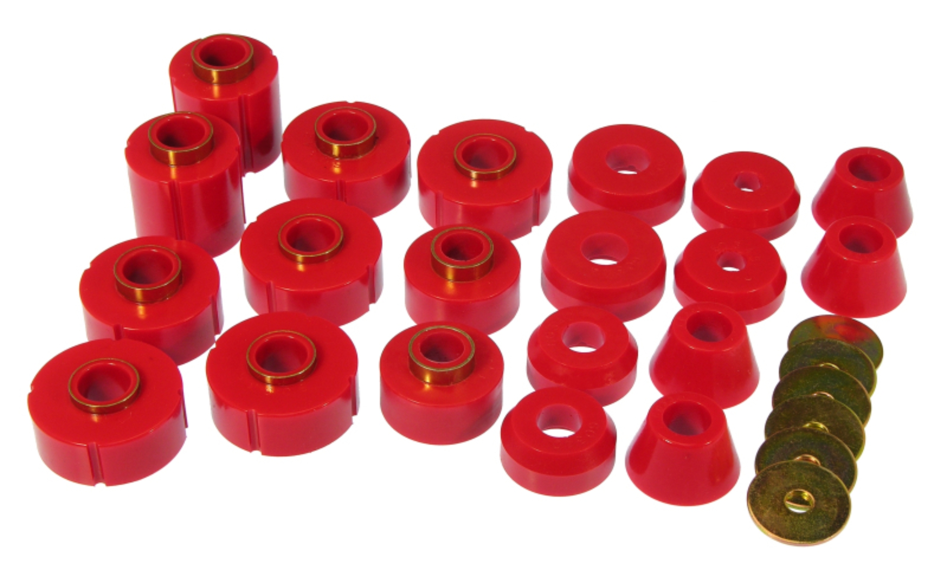 Picture of Prothane 73-77 Chevy K10 Blazer Body Mount Kit - Red