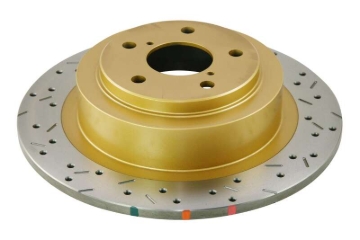 Picture of DBA 01-04 Outback 2.5L/3.0 H6 Rear Drilled & Slotted 4000 Series Rotor