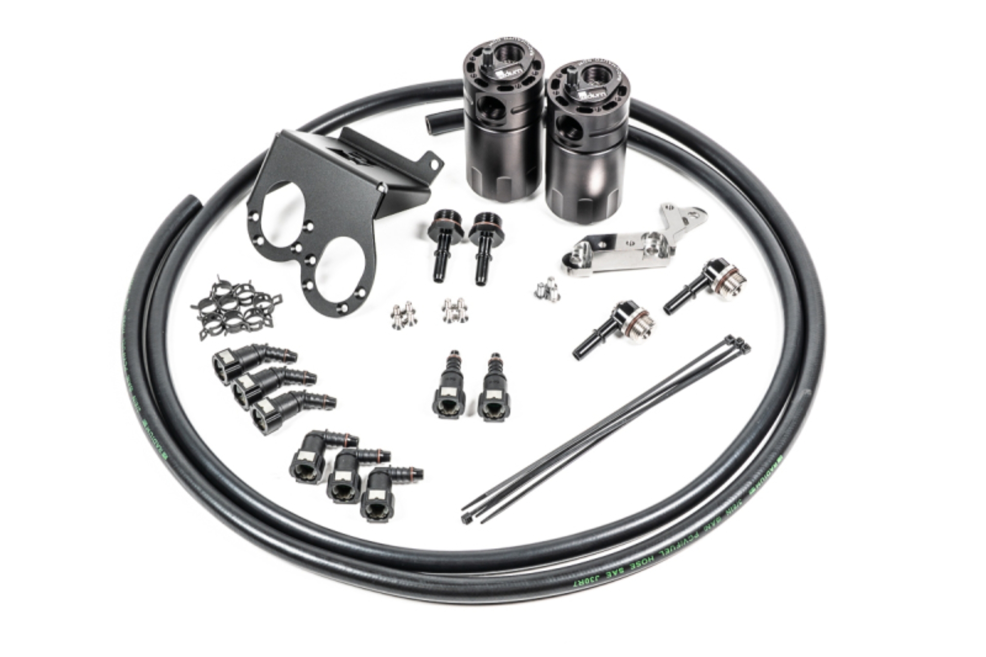 Picture of Radium Engineering Dual Catch Can Kit 17-19 Corvette LT1 w/ Dry Sump Fluid Lock