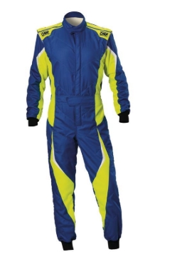 Picture of OMP TECNICA EVO SUIT BLACK/WHITE SIZE 64 FIA 8856-2018 + SFI