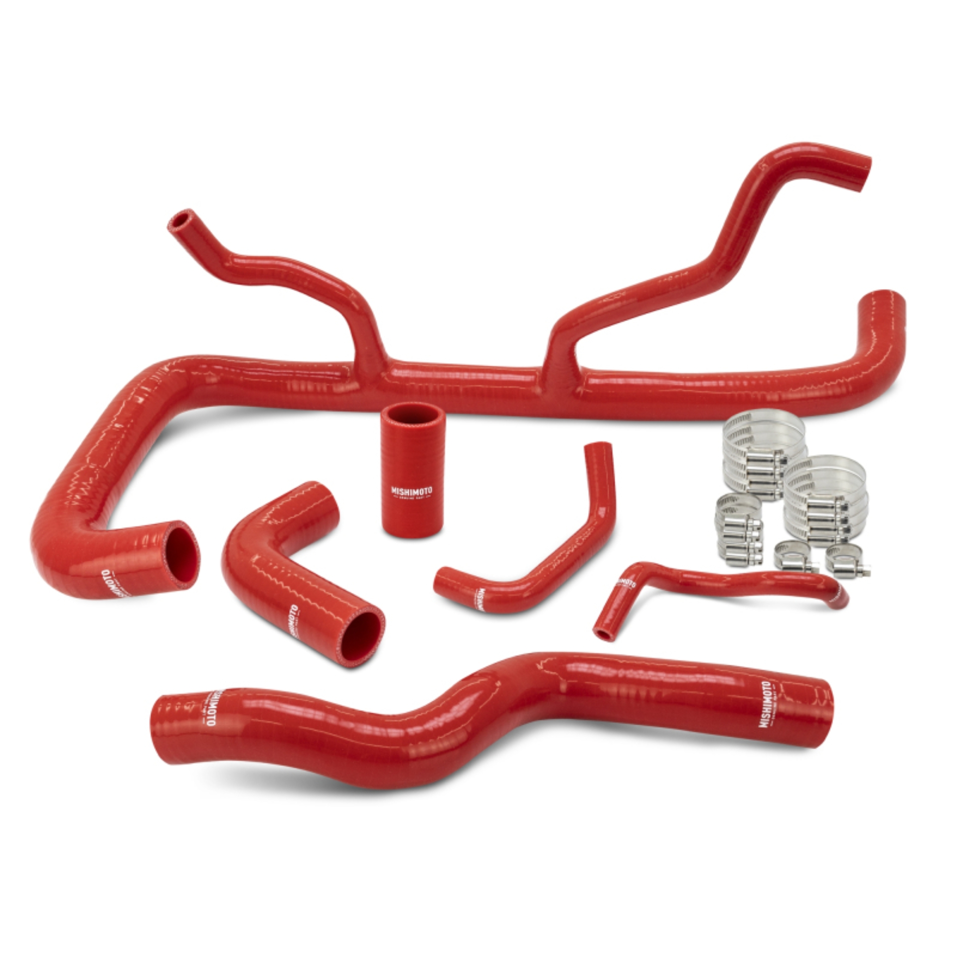 Picture of Mishimoto 2024+ Toyota Tacoma Silicone Coolant Hose Kit - AT - Red