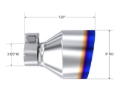 Picture of MBRP T304 SS Burnt End Tip 2.125inID, 5inOD Out, 7.25in Length, Pair 17-25 BRZ / GR86