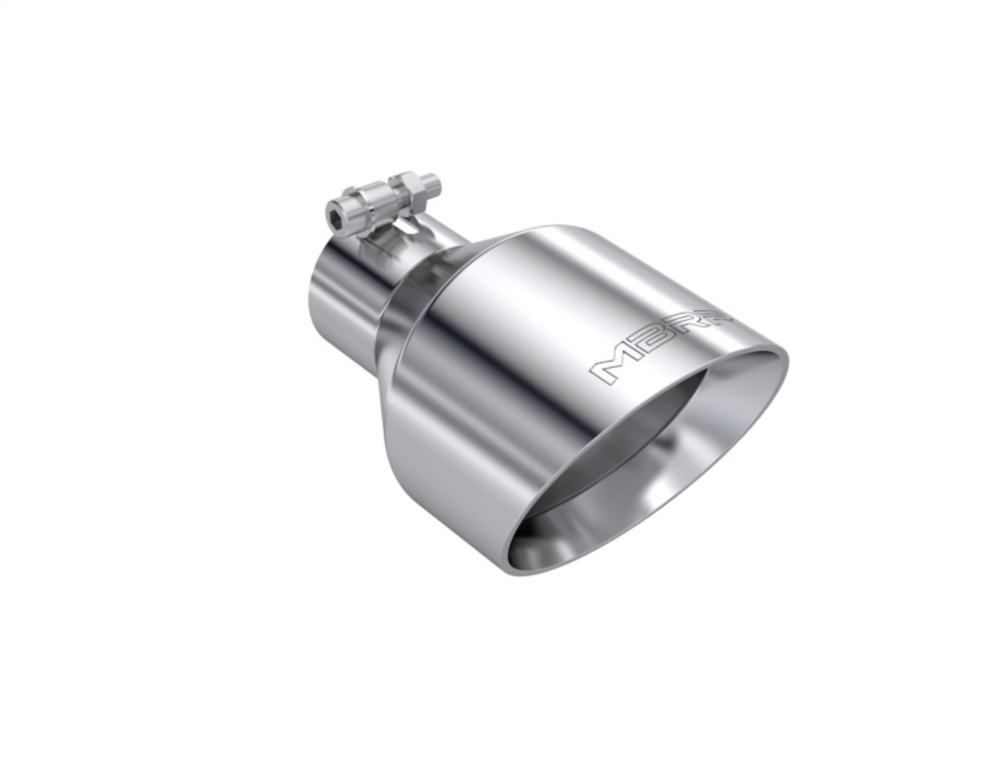 Picture of MBRP T304 SS Tip 2.5in ID, 5in OD Out, 8in Length, Angle Cut, Dual Wall