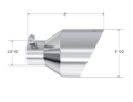 Picture of MBRP T304 SS Tip 2.5in ID, 5in OD Out, 8in Length, Angle Cut, Dual Wall