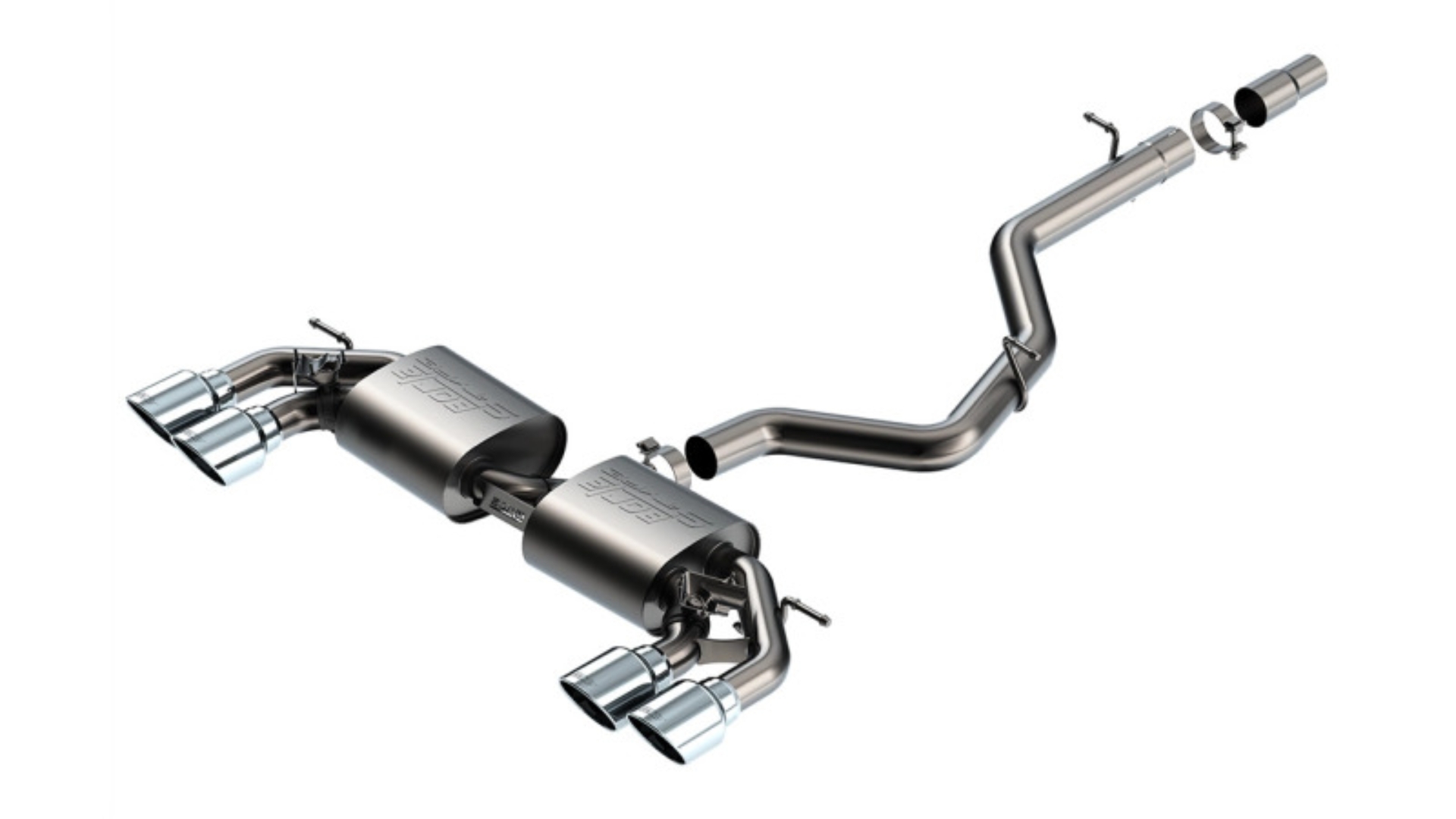 Picture of Borla 22-25 Volkswagen Golf R S-type Cat-Back Exhaust - Dual 4.5in Stainless Tips