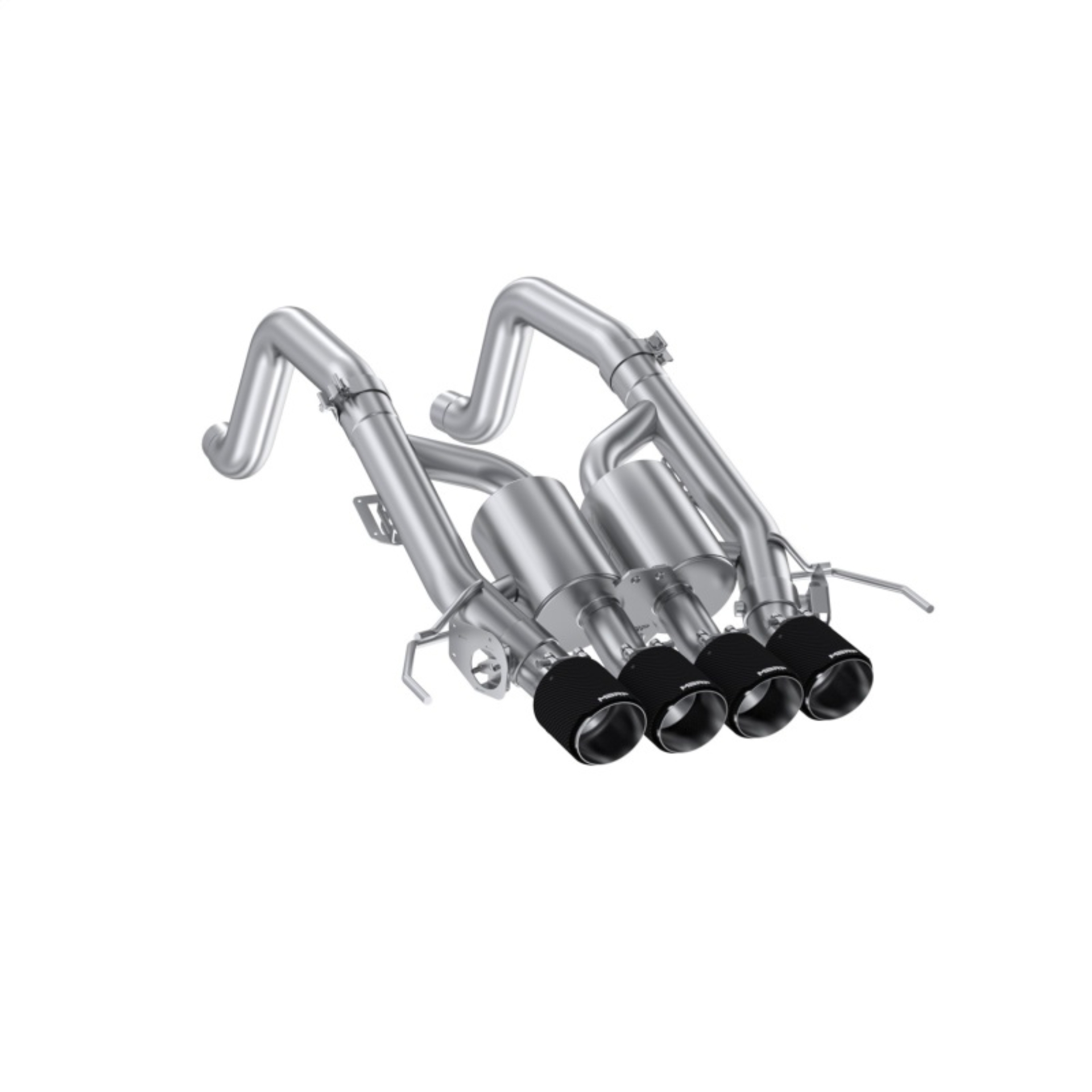 Picture of MBRP 14-19 Corvette 6.2L (NPP Models Only) T304SS 3in Cat-Back Dual Split w/ Quad Carbon Fiber Tips