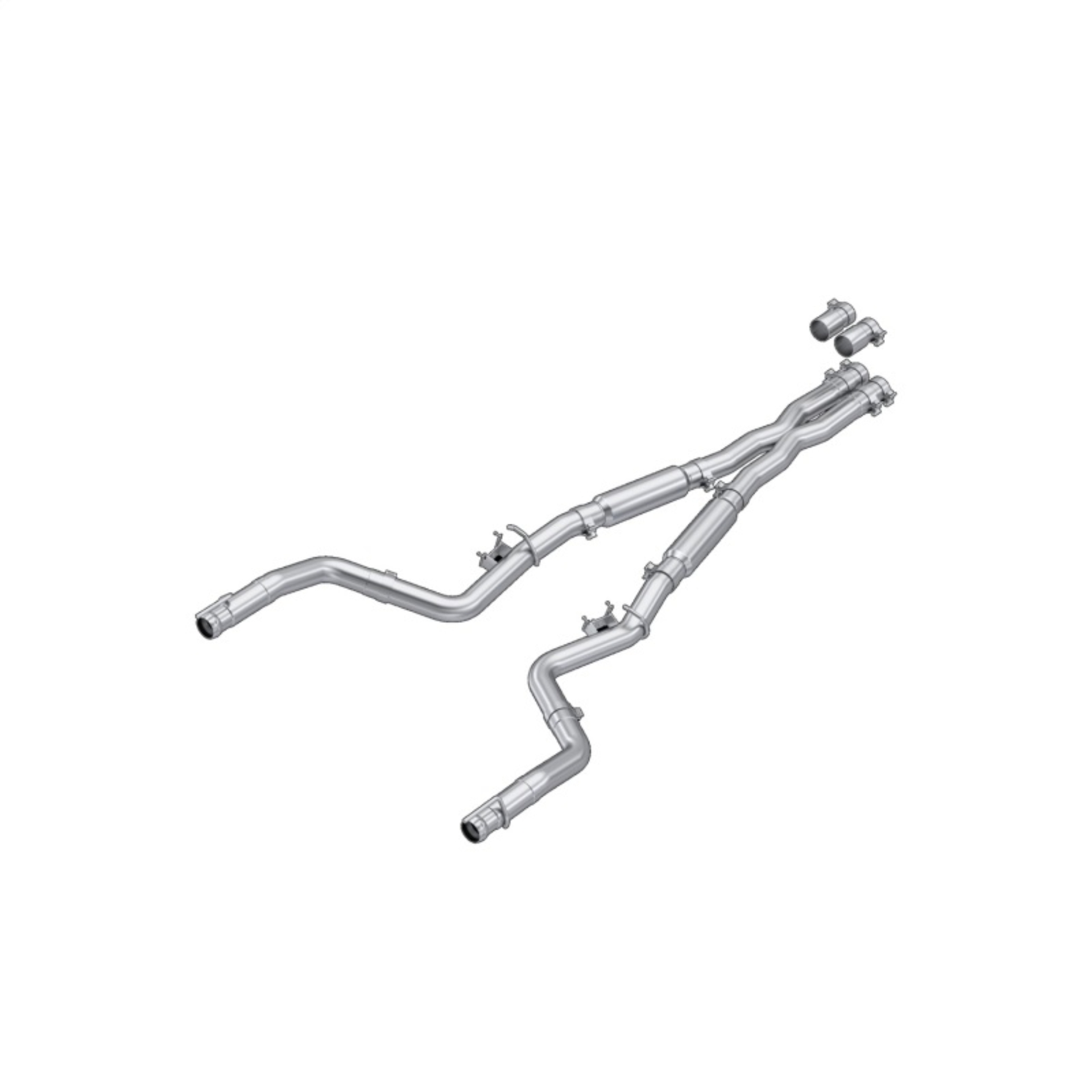 Picture of MBRP 17-23 Dodge Challenger 5.7L HEMI T304SS 3in Cat-Back Dual Split - Street Version