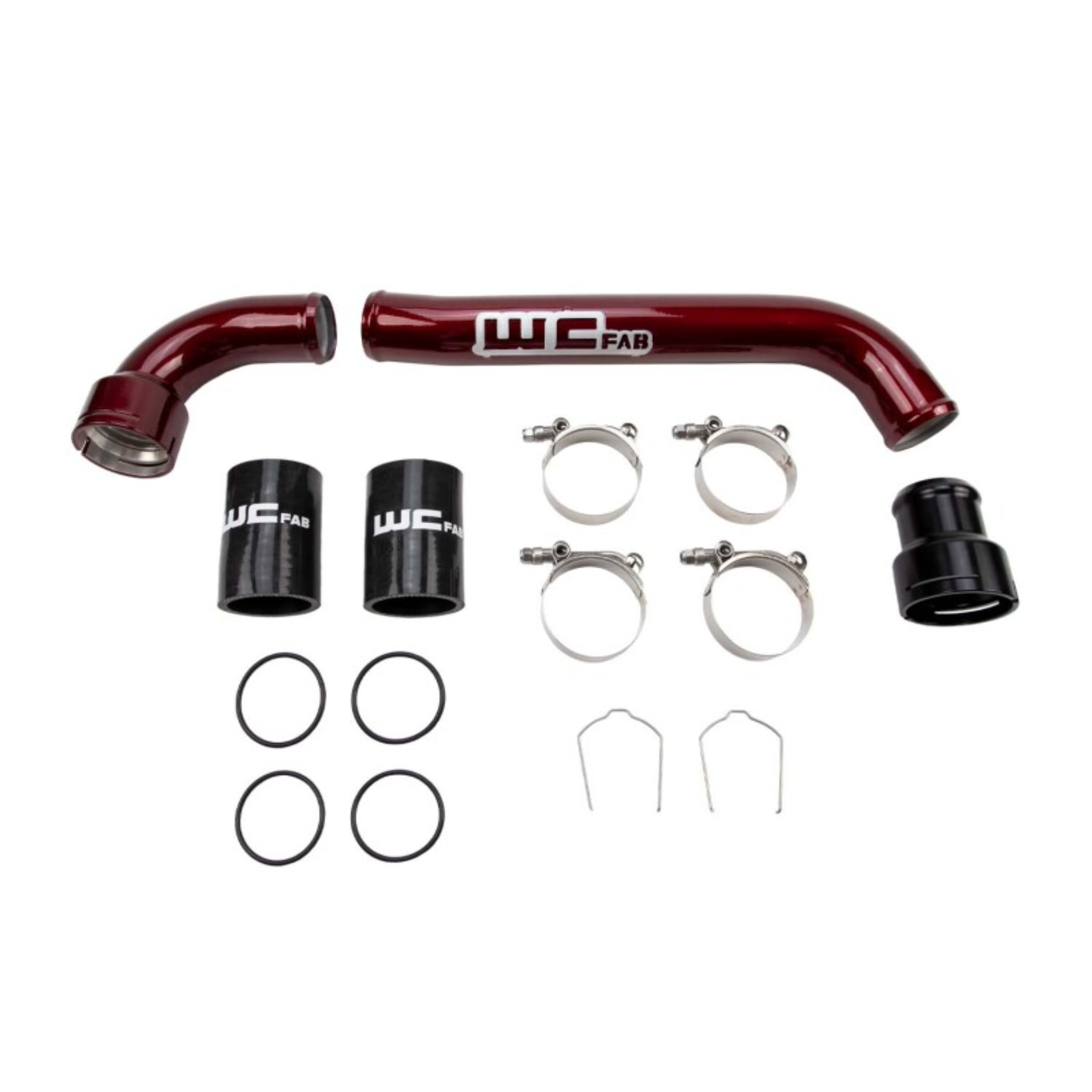 Picture of Wehrli 17-25 6.7L Power Stroke Upper Coolant Pipe Kit - WCFab Red