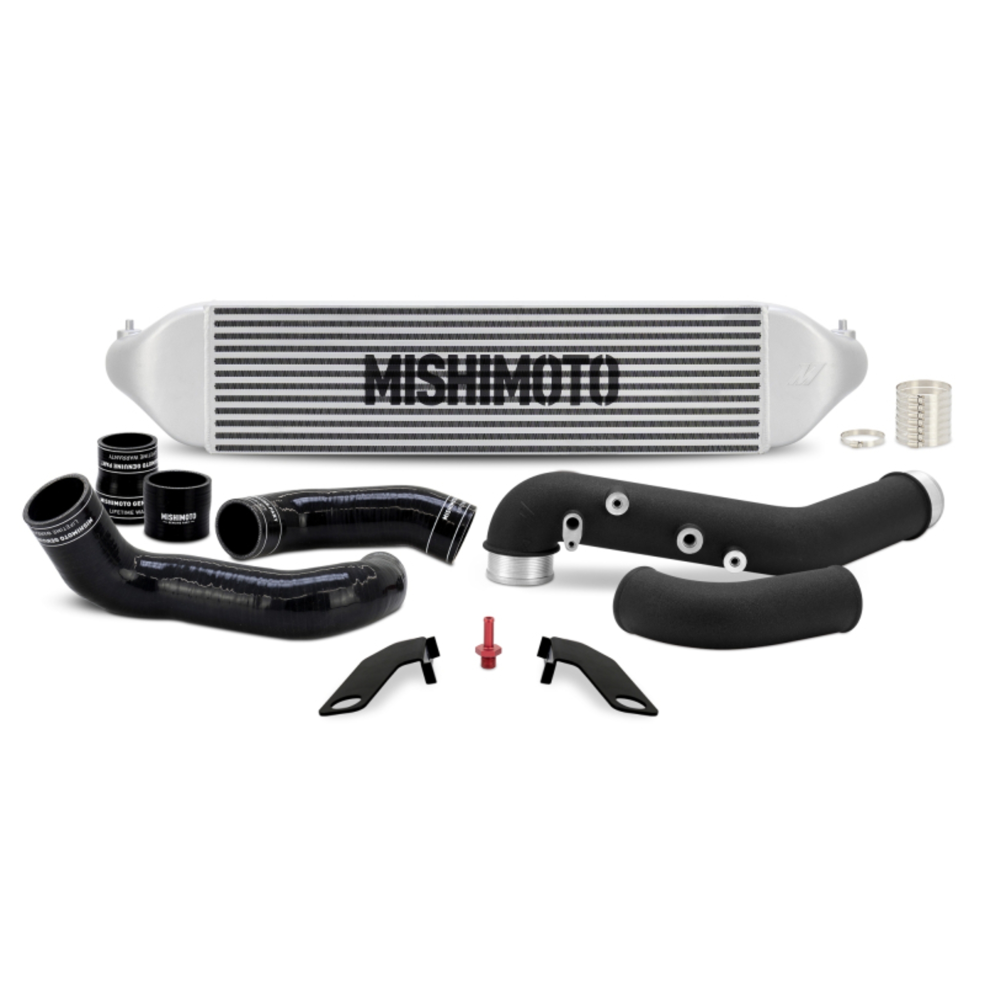 Picture of Mishimoto 2023+ Honda Civic Type-R Intercooler Kit w/Pipes - Silver Intercooler/Black Pipes