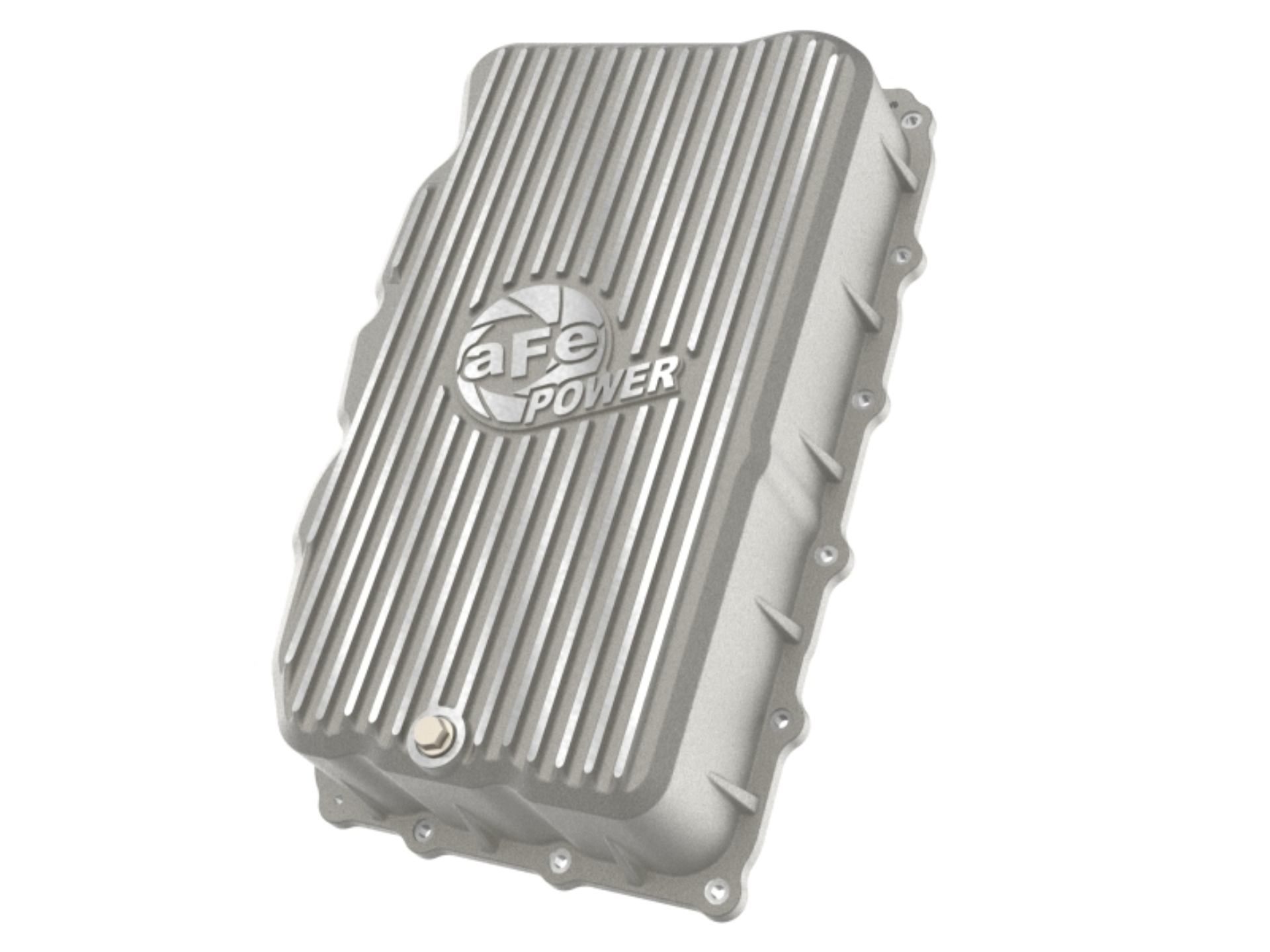 Picture of aFe 20-26 GM Trucks L6 3.0L Transmission Pan - Raw / Machined Fins
