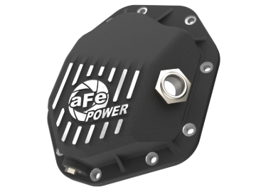 Picture of aFe 19-25 GM Trucks Front Diff Cover - Black w/ Machined Fins