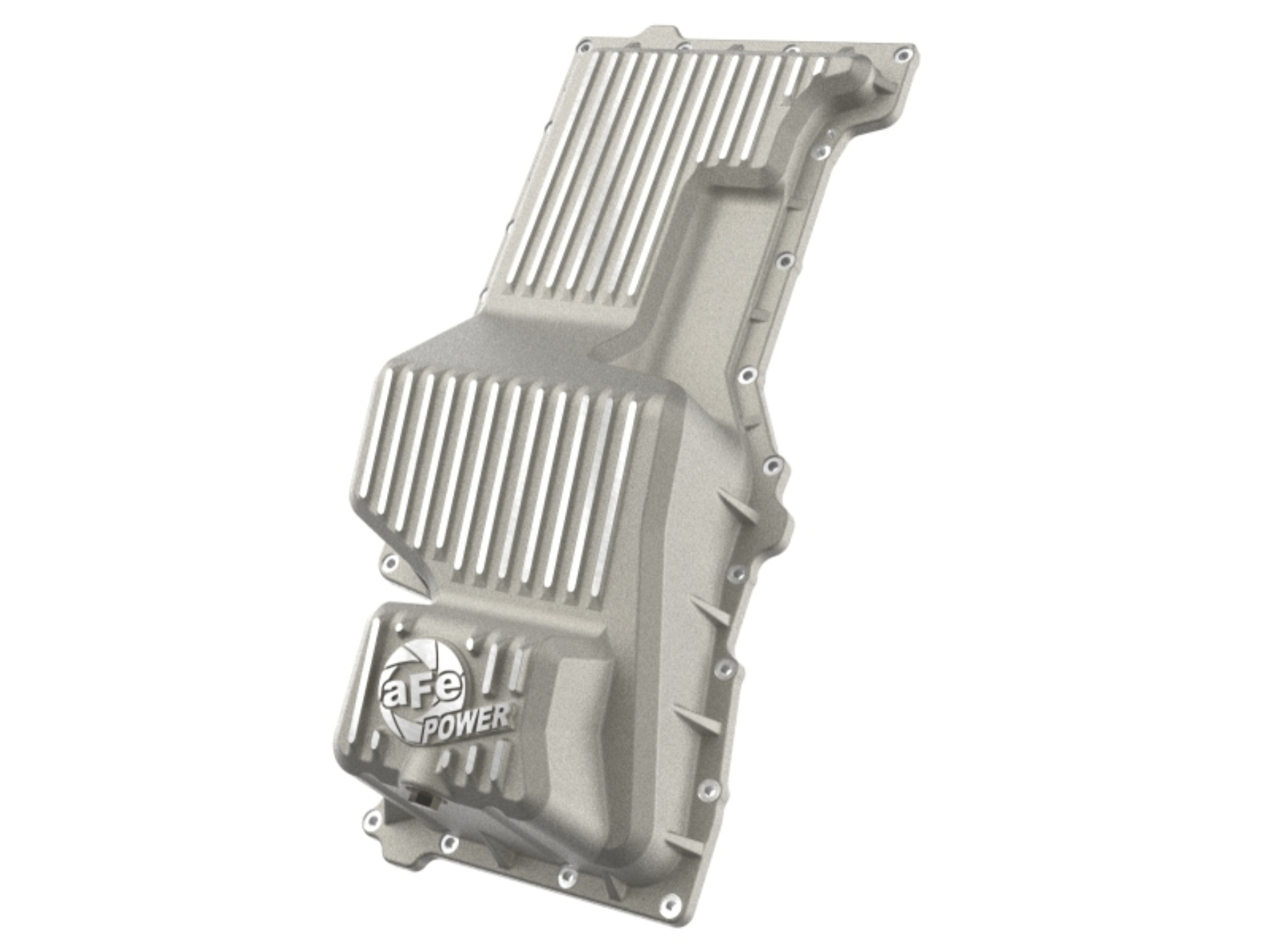 Picture of aFe 20-25 GM Trucks Engine Oil Pan - Raw w/ Machined Fins