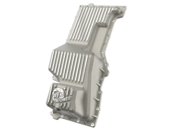 Picture of aFe 20-25 GM Trucks Engine Oil Pan - Raw w/ Machined Fins