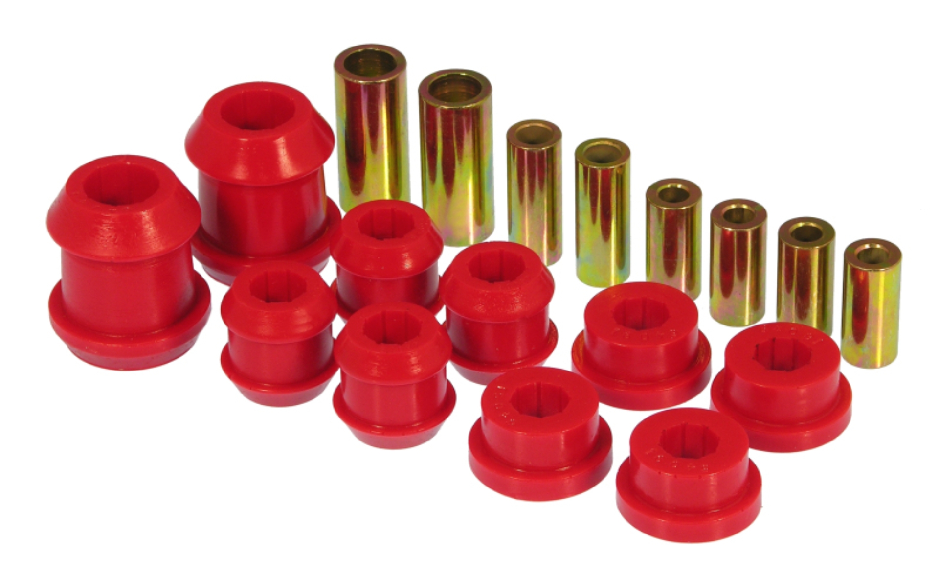Picture of Prothane 92-95 Honda Civic Front Upper/Lower Control Arm Bushings - Red