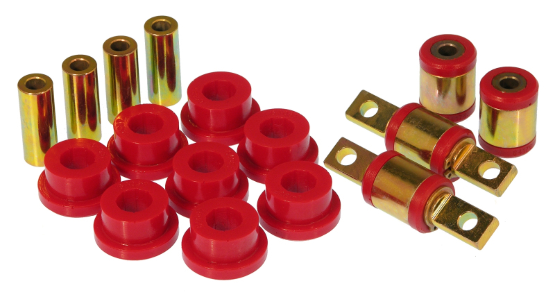 Picture of Prothane 90-00 Acura Integra Rear Upper/Lower Control Arm Bushings - Red