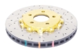 Picture of DBA 05-10 Ford Mustang GT / 11-13 V6 Front Drilled & Slotted 5000 Series 2 Piece Rotor w/ Gold Hat