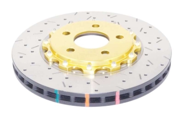 Picture of DBA 05-10 Ford Mustang GT / 11-13 V6 Front Drilled & Slotted 5000 Series 2 Piece Rotor w/ Gold Hat
