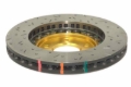 Picture of DBA 05-10 Ford Mustang GT / 11-13 V6 Front Drilled & Slotted 5000 Series 2 Piece Rotor w/ Gold Hat