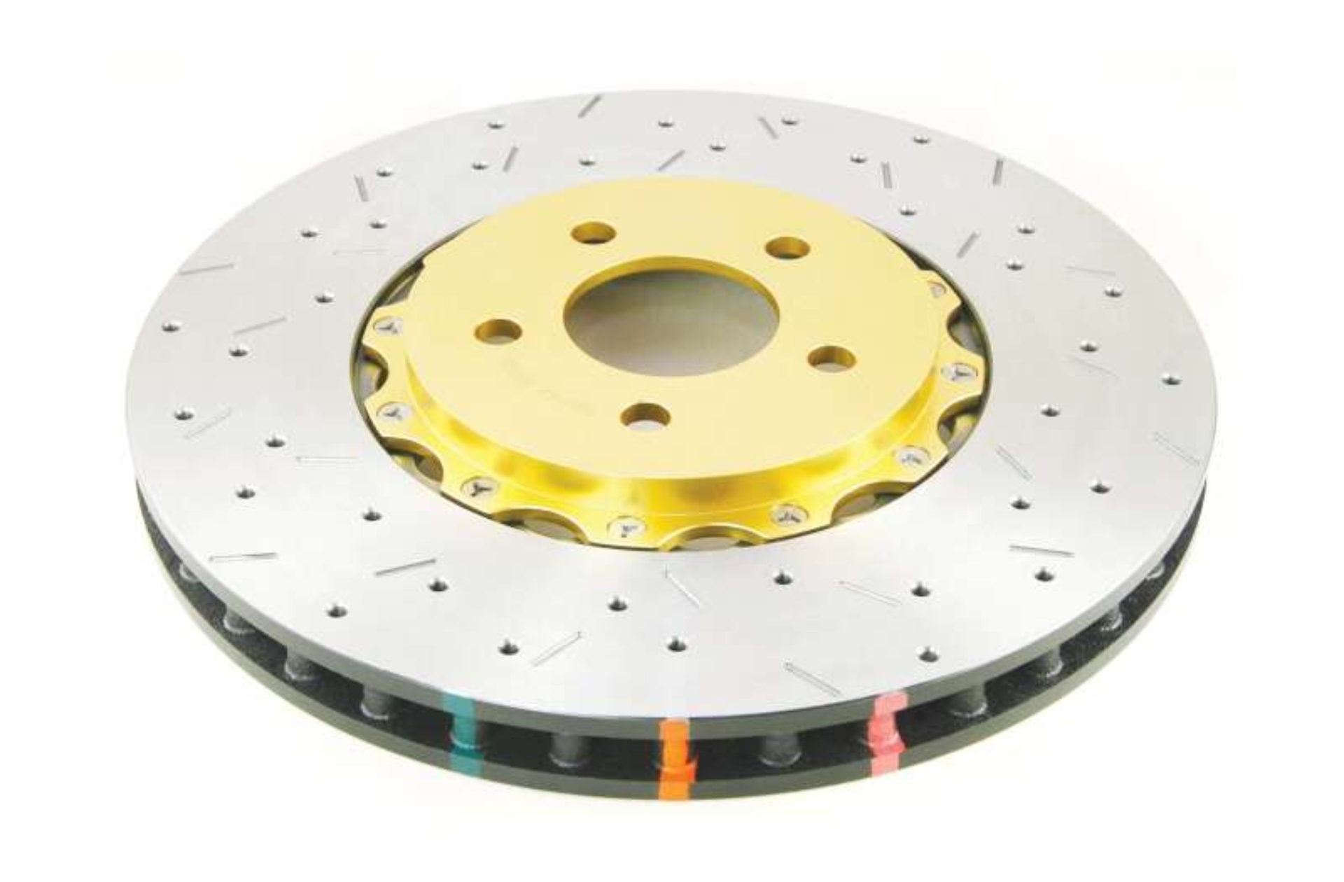 Picture of DBA 05-10 Mustang GT V8 Shelby Edition Front Drilled & Slotted 5000 Series 2 Piece Rotor Assembled w