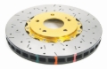 Picture of DBA 03-05 Evo 8/9 Front Drilled & Slotted 5000 Series 2 Piece Rotor Assembled w/ Gold Hat