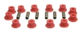 Picture of Prothane 68-71 International Scout 800 Spring & Shackle Bushings - Red
