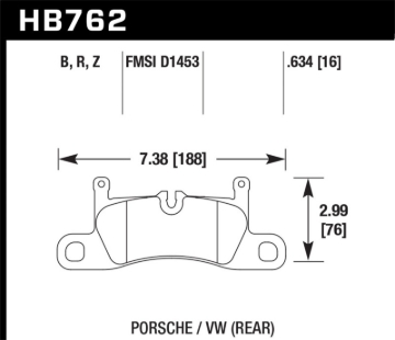 Picture of Hawk HPS 5.0 Rear Brake Pads - HB762B.634