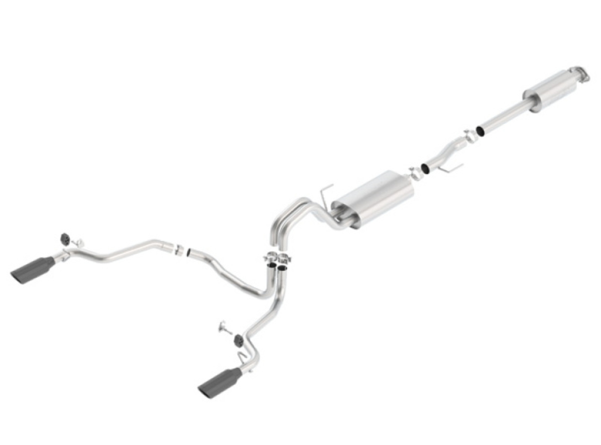 Picture of Borla 15-17 F-150 2.7/3.5L V6 EcoBoost / 5.0L V8 Black Chrome Cat-Back Touring Exhaust