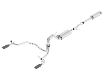 Picture of Borla 15-17 F-150 2.7/3.5L V6 EcoBoost / 5.0L V8 Black Chrome Cat-Back Touring Exhaust