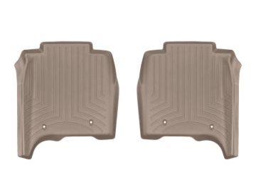 Picture of WeatherTech Rear FloorLiner - Tan Long Wheelbase w/ 2nd Row Console - 454805
