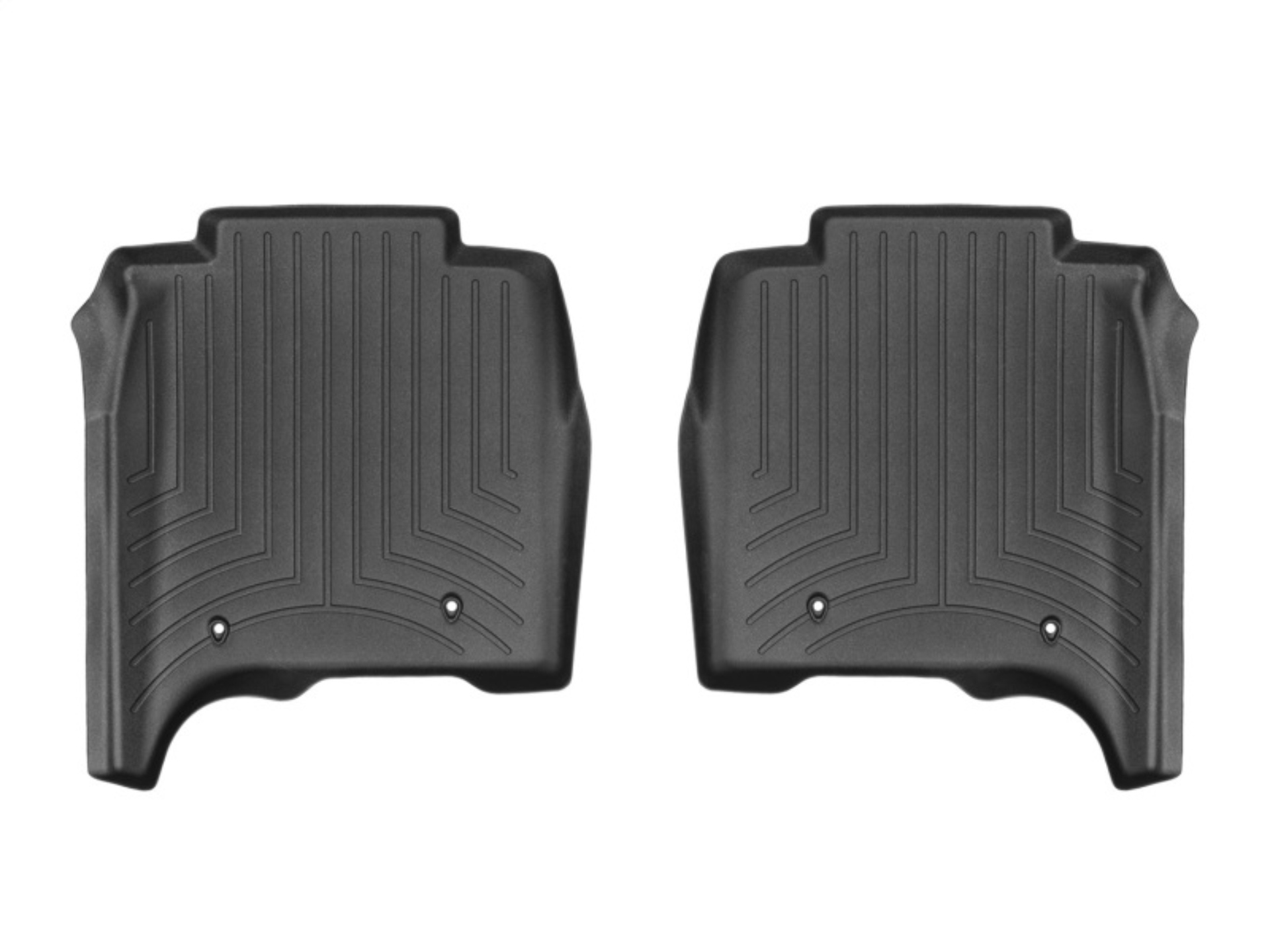 Picture of WeatherTech Rear FloorLiner - Black Long Wheelbase w/ 2nd Row Console - 444805