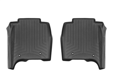 Picture of WeatherTech Rear FloorLiner - Black Long Wheelbase w/ 2nd Row Console - 444805