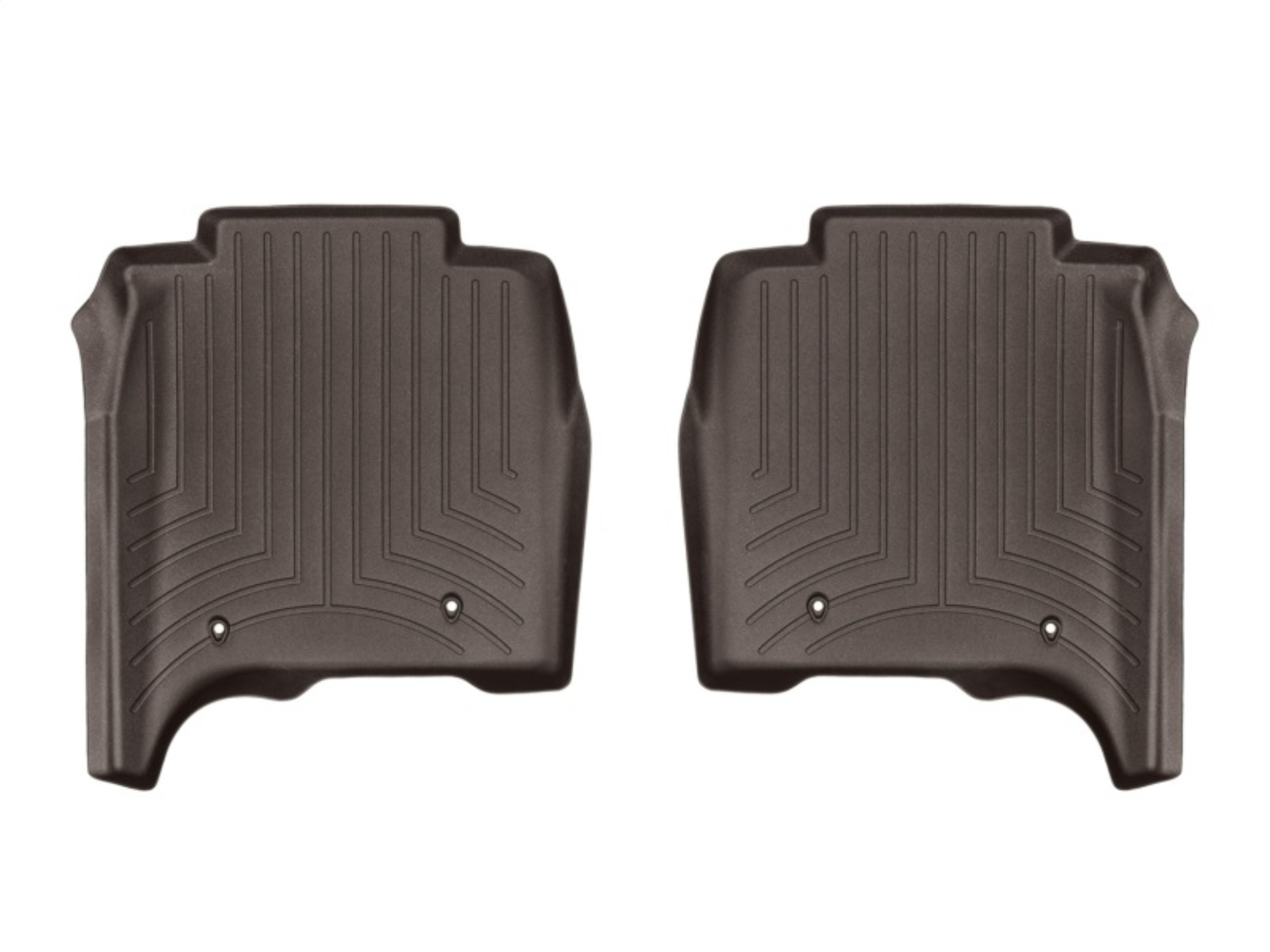 Picture of WeatherTech Rear FloorLiner - Cocoa Long Wheelbase w/ 2nd Row Console - 474805
