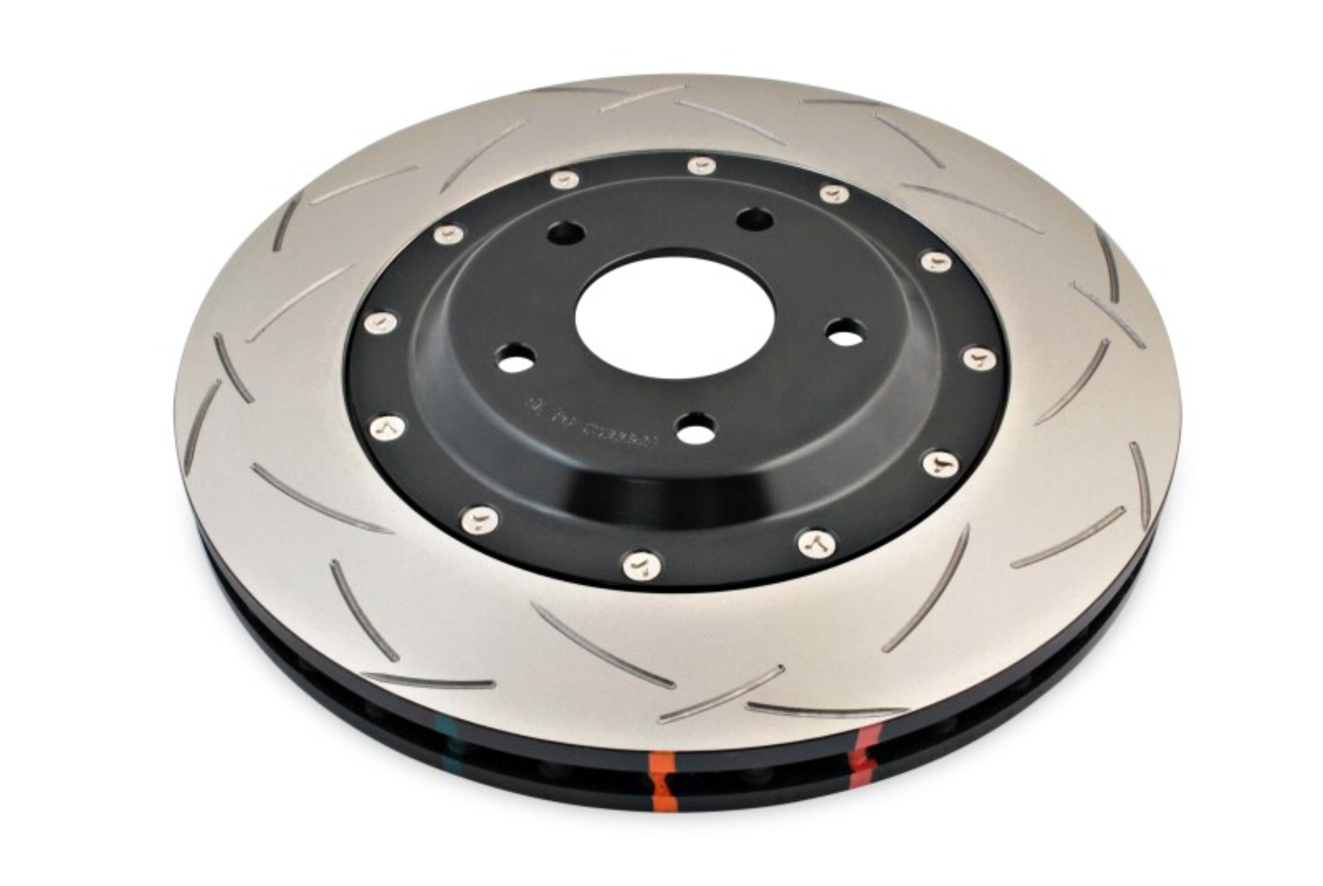 Picture of DBA 05-12 Corvette C6 w/Z06 pkg Front Slotted 5000 Series 2 Piece Rotor Assembled w/ Black Hat
