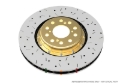 Picture of DBA 97-04 Corvette C5/C6 Front Drilled & Slotted 5000 Series 2 Piece Rotor Assembled w/ Gold Hat
