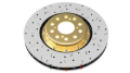 Picture of DBA 97-04 Corvette C5/C6 Front Drilled & Slotted 5000 Series 2 Piece Rotor Assembled w/ Gold Hat